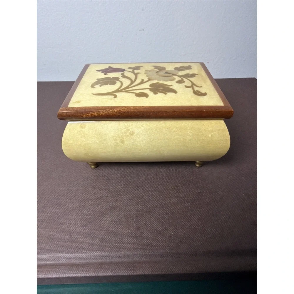 Italian Floral Wood Inlay San Francisco Music Box Co 